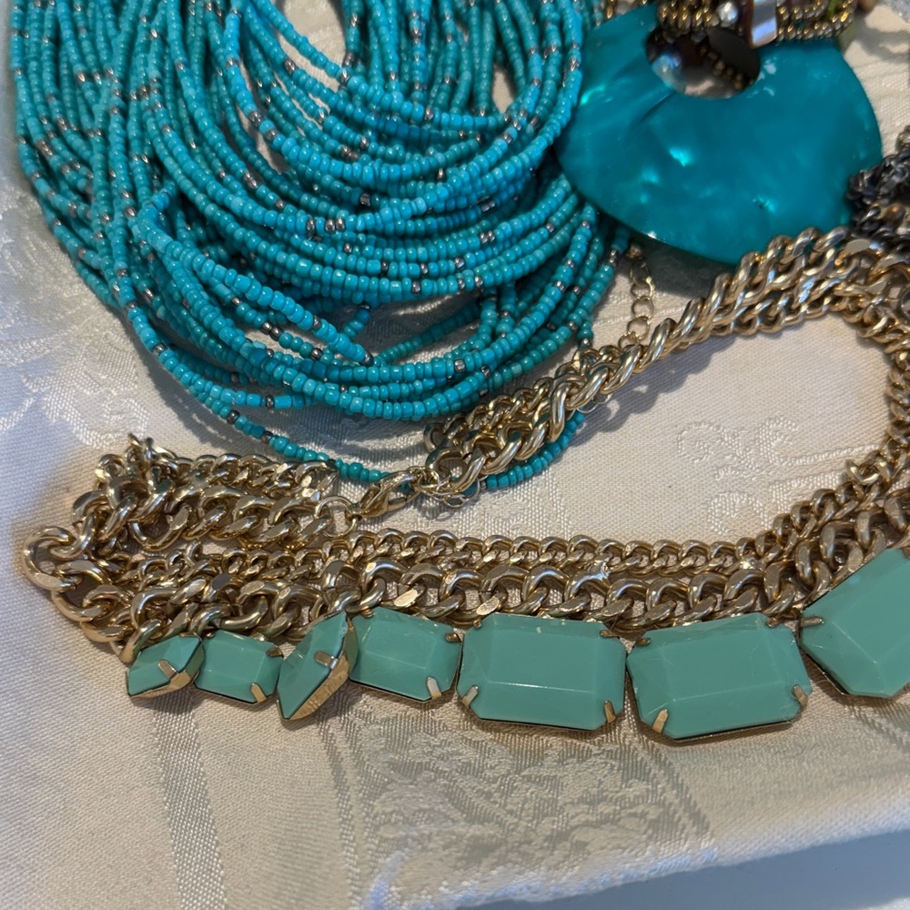 Turquoise Ocean Mermaidcore Necklace Jewelry Lot #167 - Picture 3 of 8